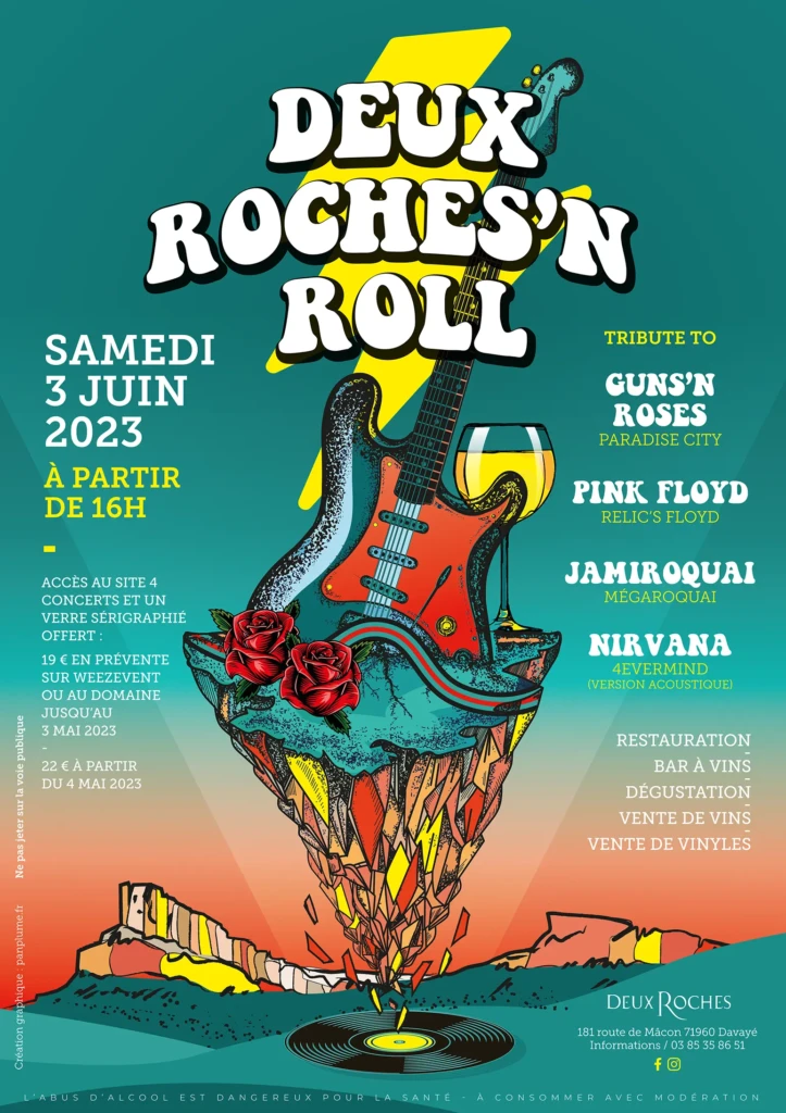 deux roches n roll 2023 affiches